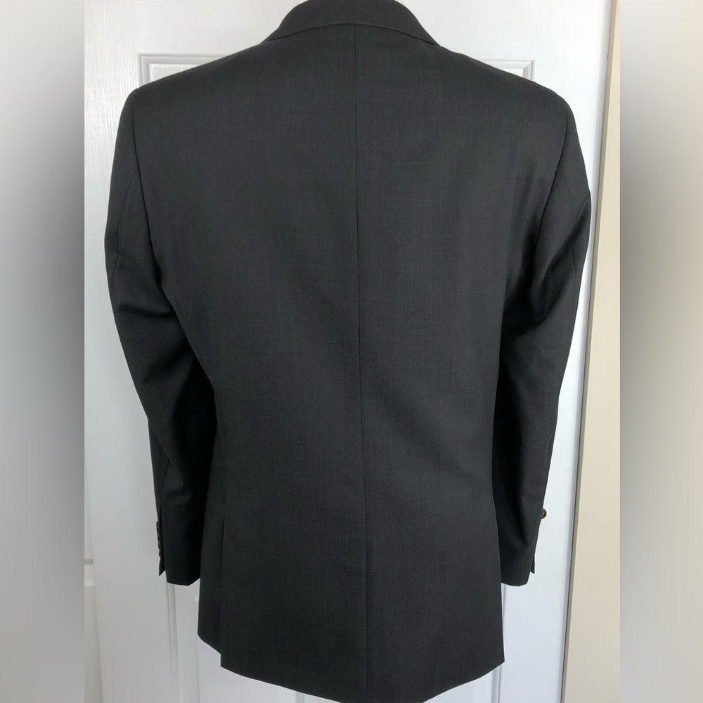 Pronto Uomo 100% wool Sport Coat 40R‎ Blazer Jacket Men’s Dark Gray 2 Button - Picture 4 of 15